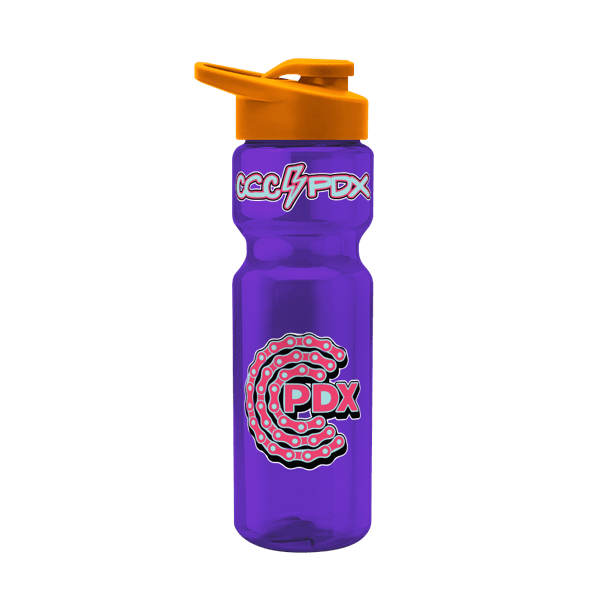 Blazer 28oz Transparent Bike Bottle w/Drink-thru Lid 913