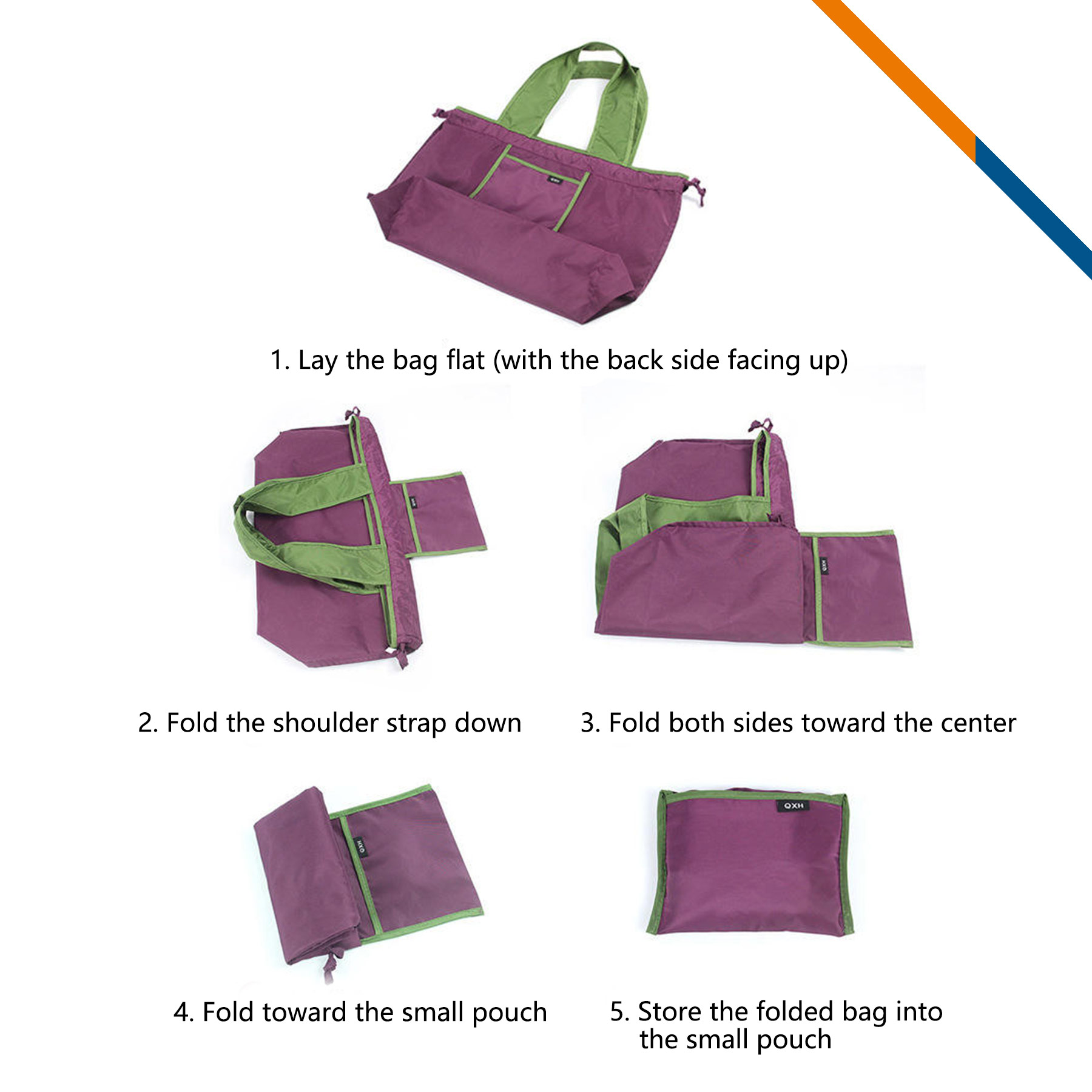 DrawNest Foldable Drawstring Tote Bag 13