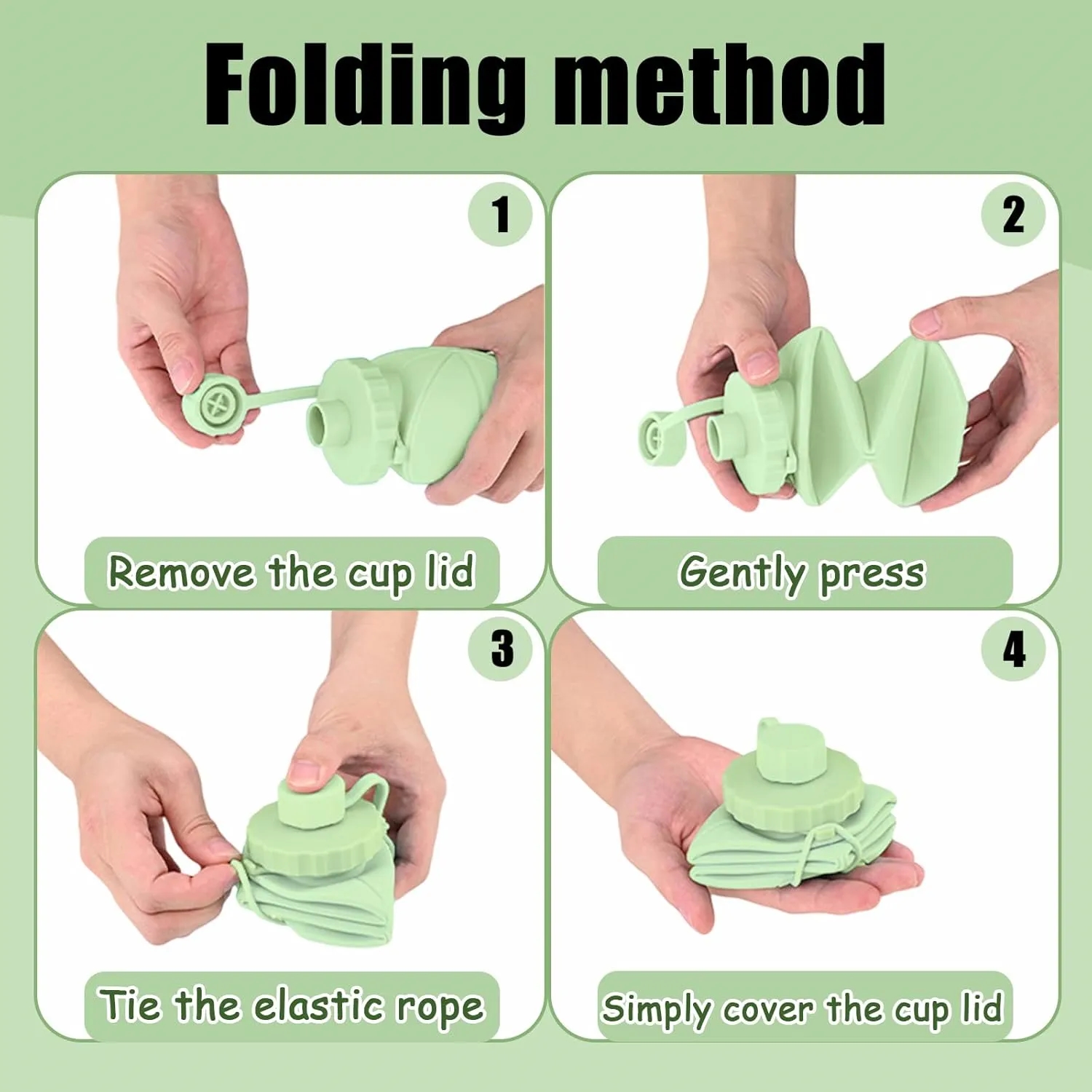 Portable Silicone Travel Water Bottle 7