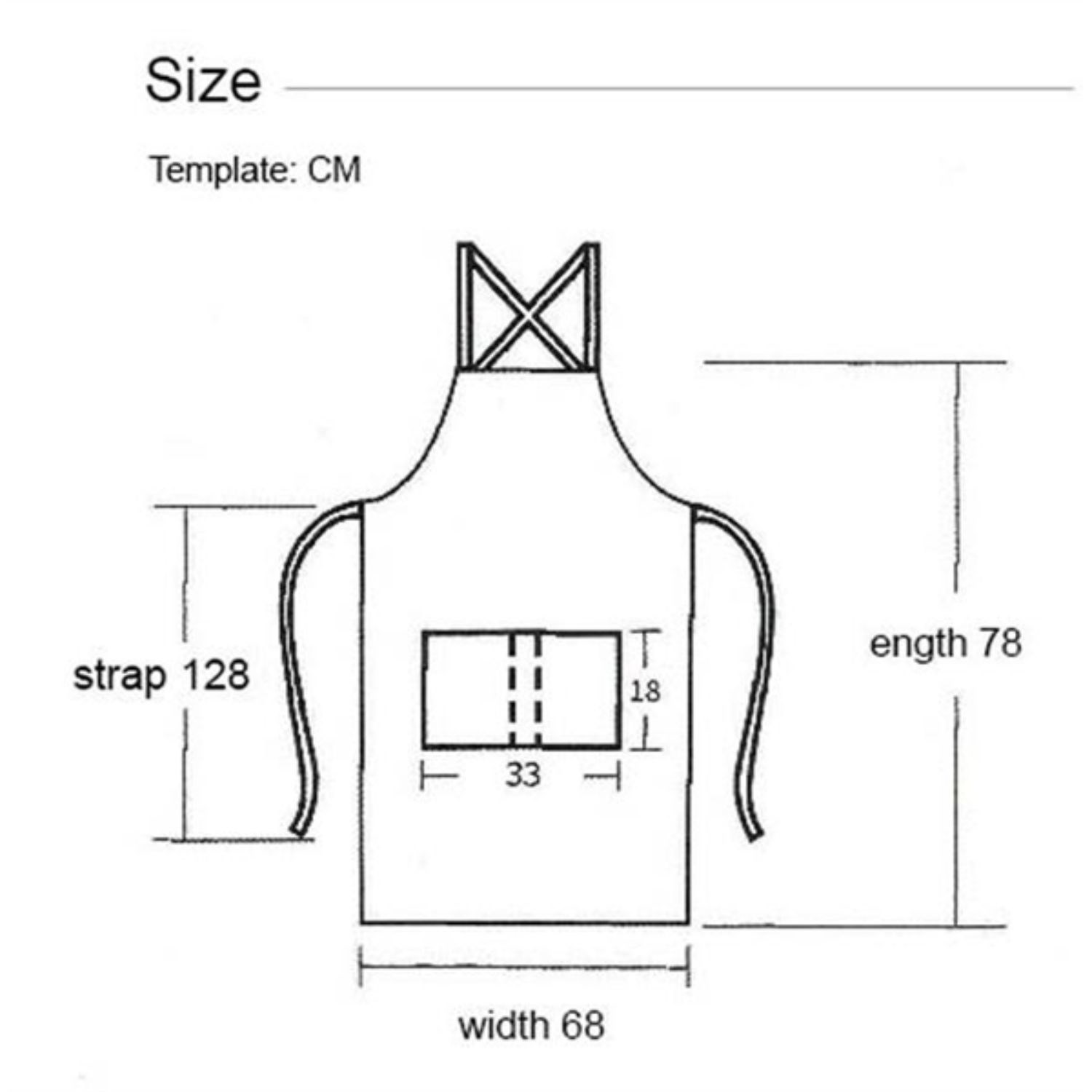 12 oz Woven knitted Kitchen Apron w/ Thick Strap & 2 pockets 3