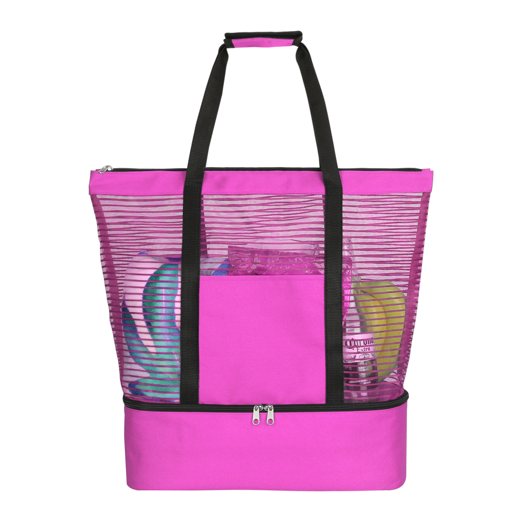 Versatile 10-Can Insulated Mesh Beach Tote Cooler 4