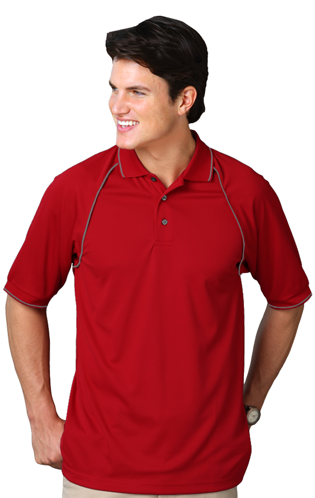 Men's Wicking Contrast Piping Polo 8