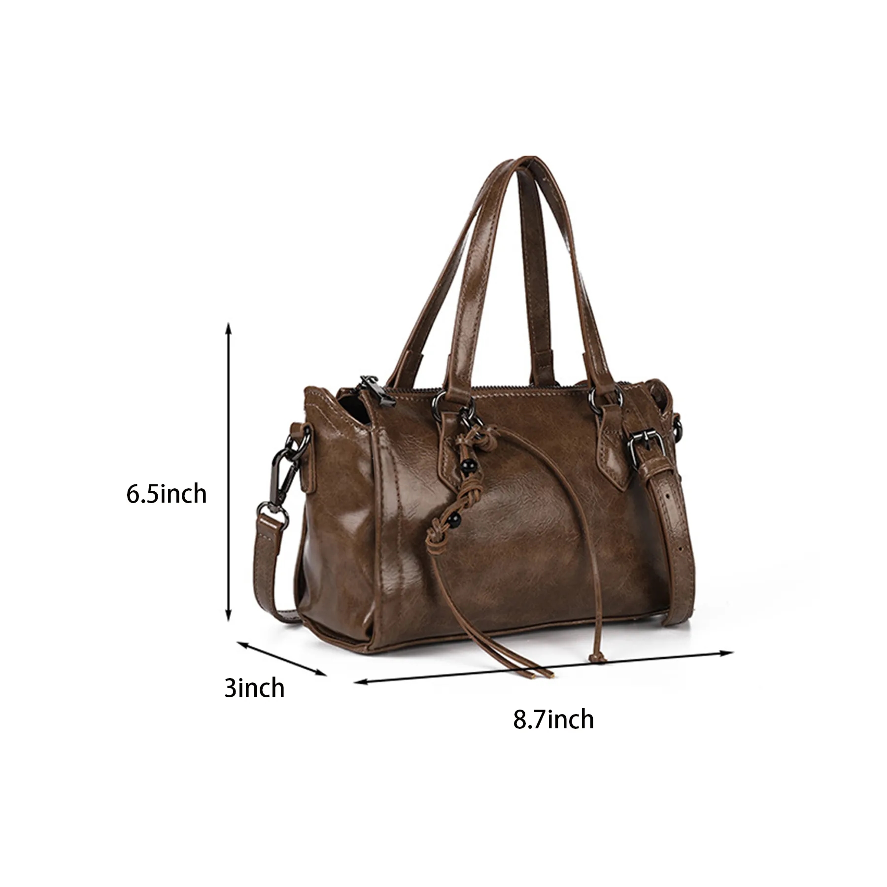 PU Top Handle Satchel for Women Designer 3