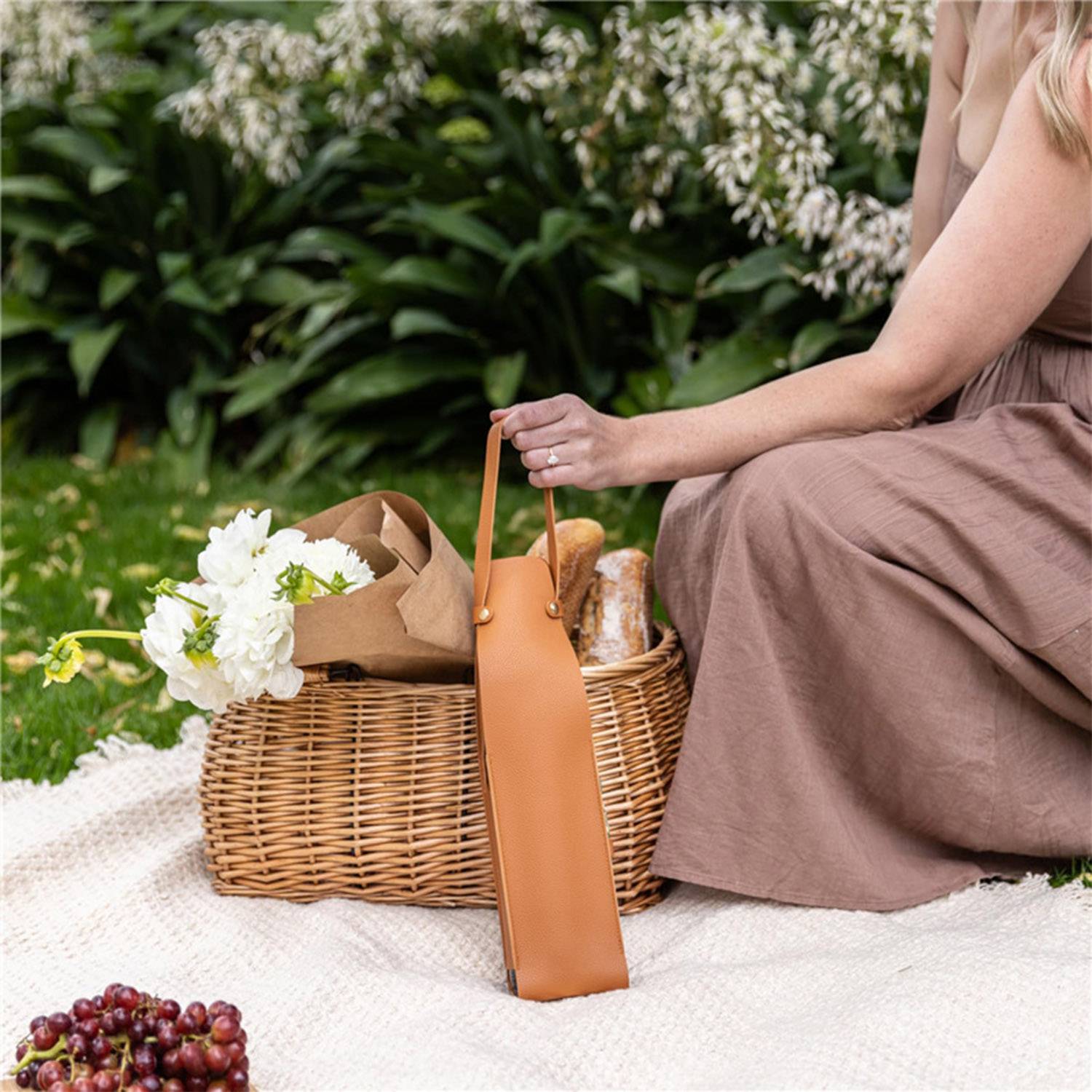 Pu Leather Wine Bottle Carrier Gift Bag 10