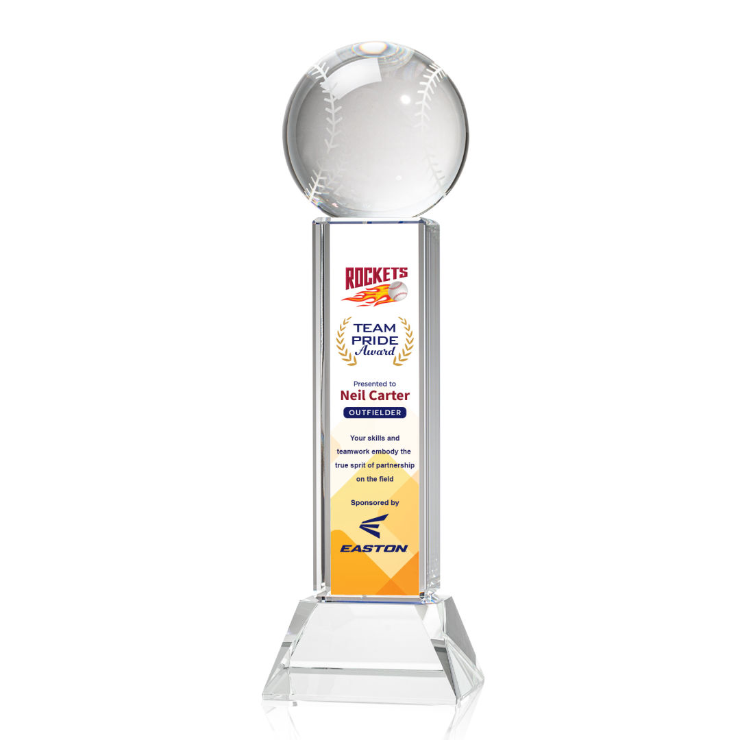 Baseball VividPrint™ Award on Stowe - Clear 8
