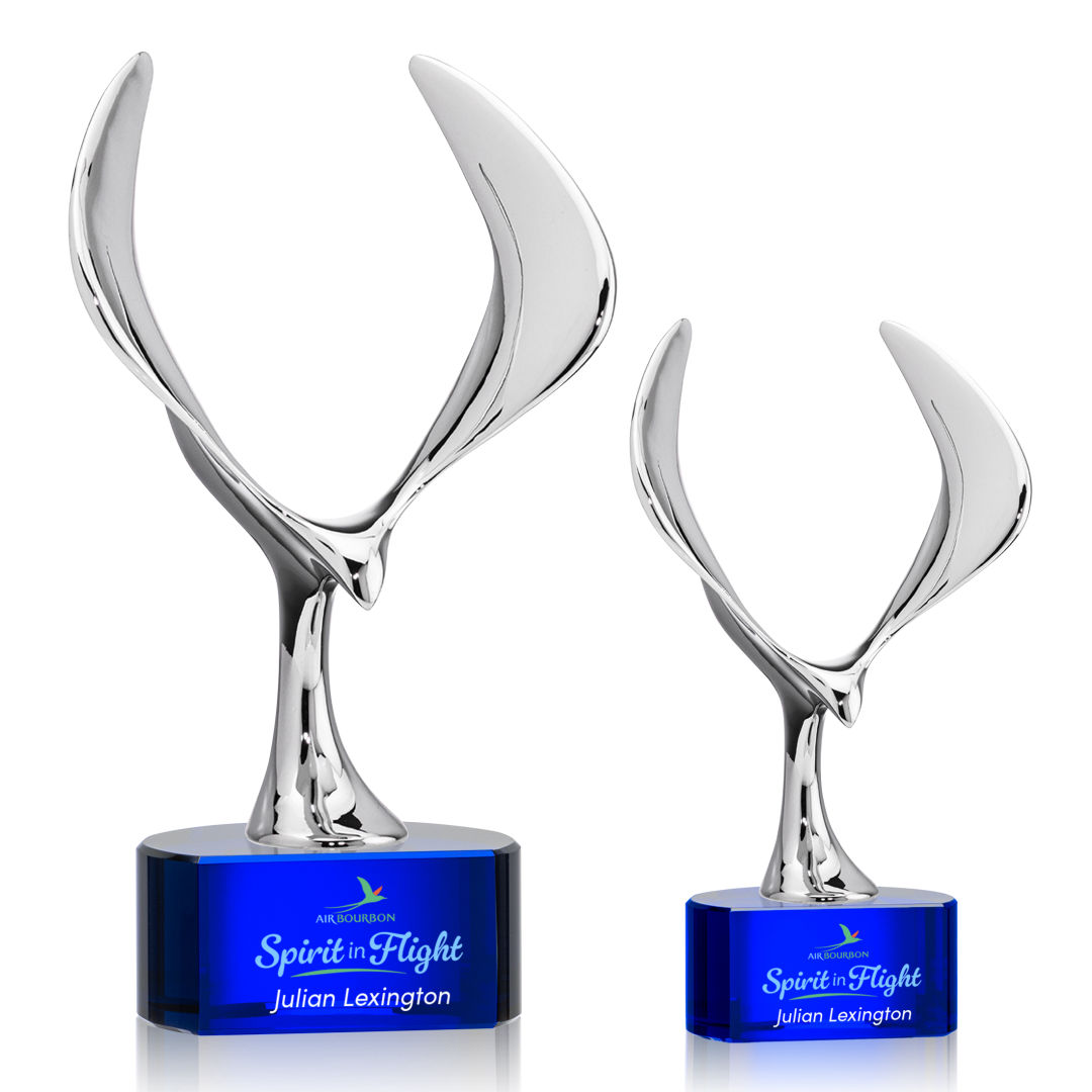 Maverick Eagle VividPrint™ Award on Paragon Base - Blue
