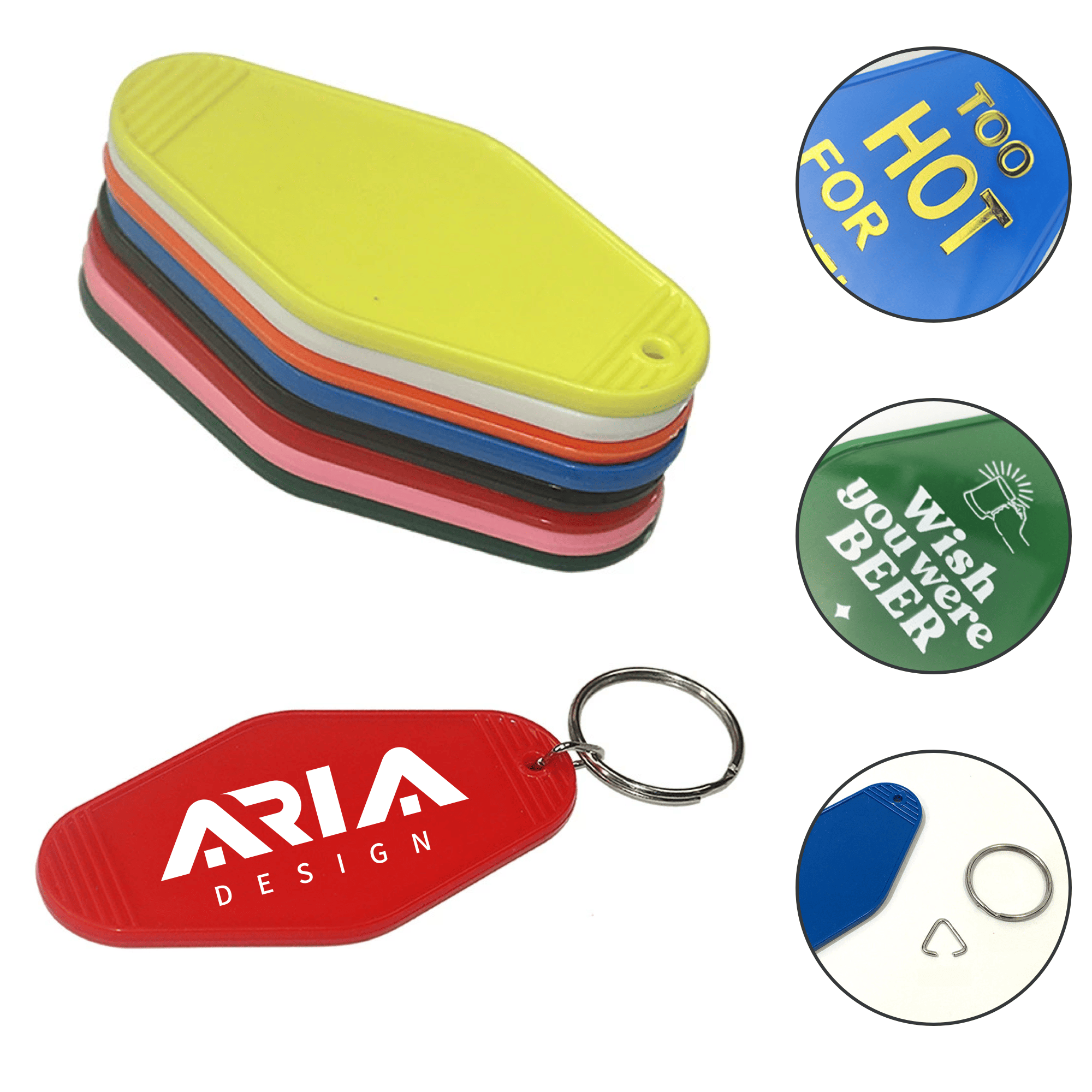 Custom ABS Rhombus Key Tag & Luggage ID 2