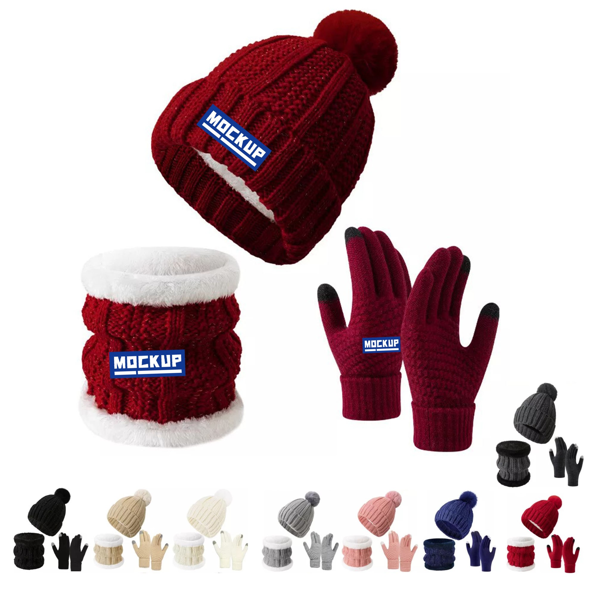 3 In 1 Winter Hat Gloves Scarf Set 1