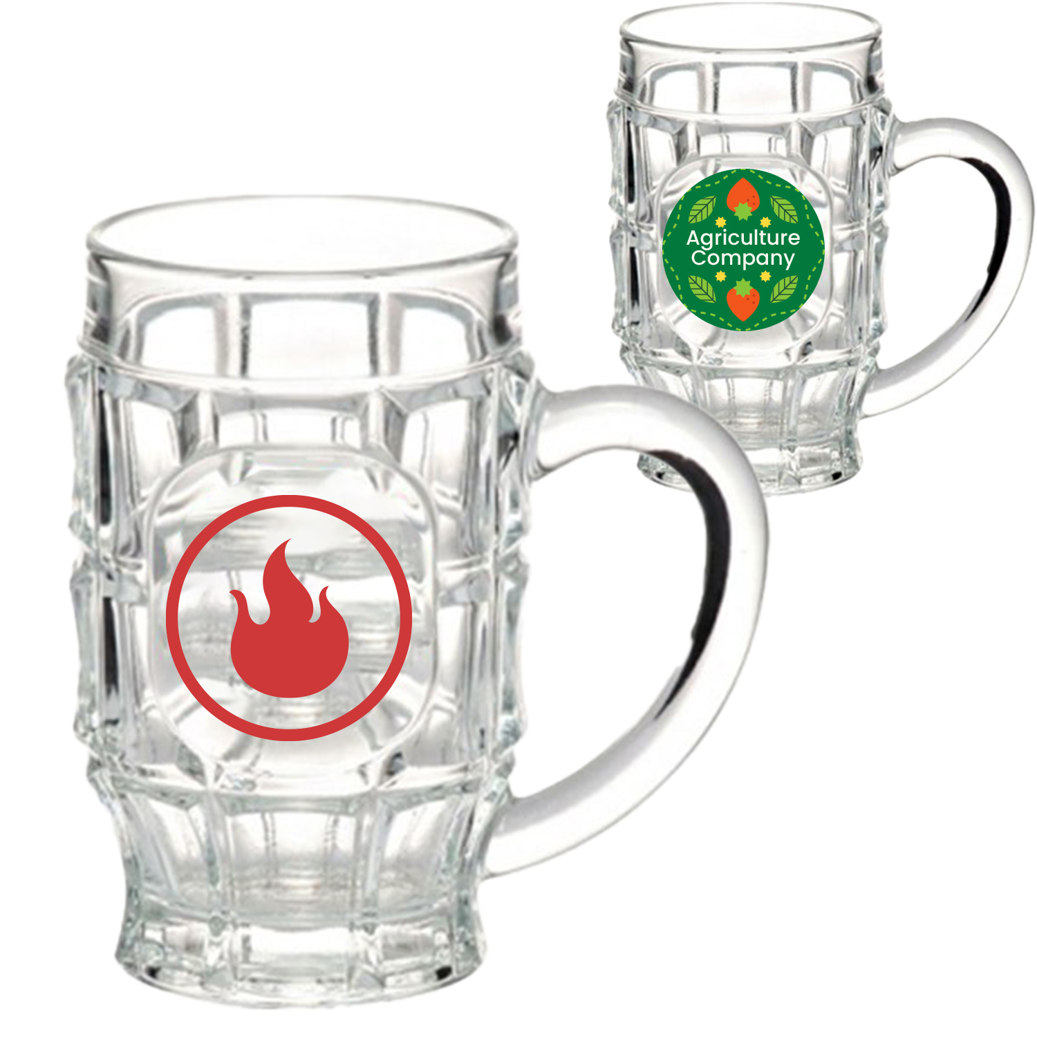 17.75 oz. Hamburgo Dimpled Tankards Glass Mugs 1