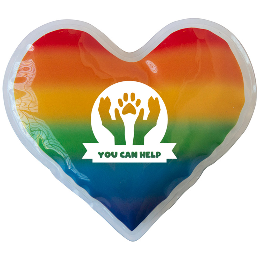 Heart Rainbow Gel Beads Hot/Cold Pack