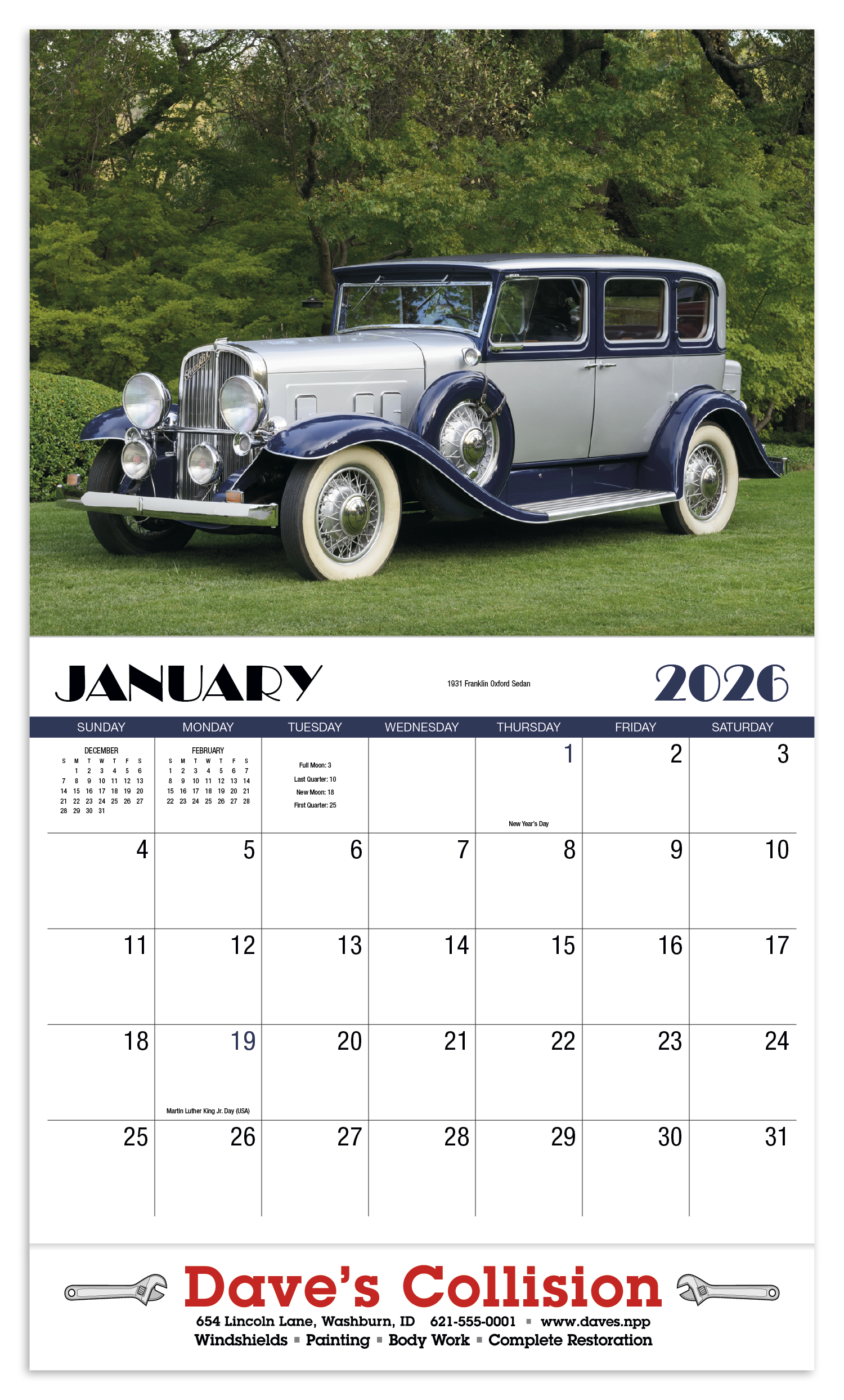 HotLine® Products Classics Appointment Calendar - Stapled 12