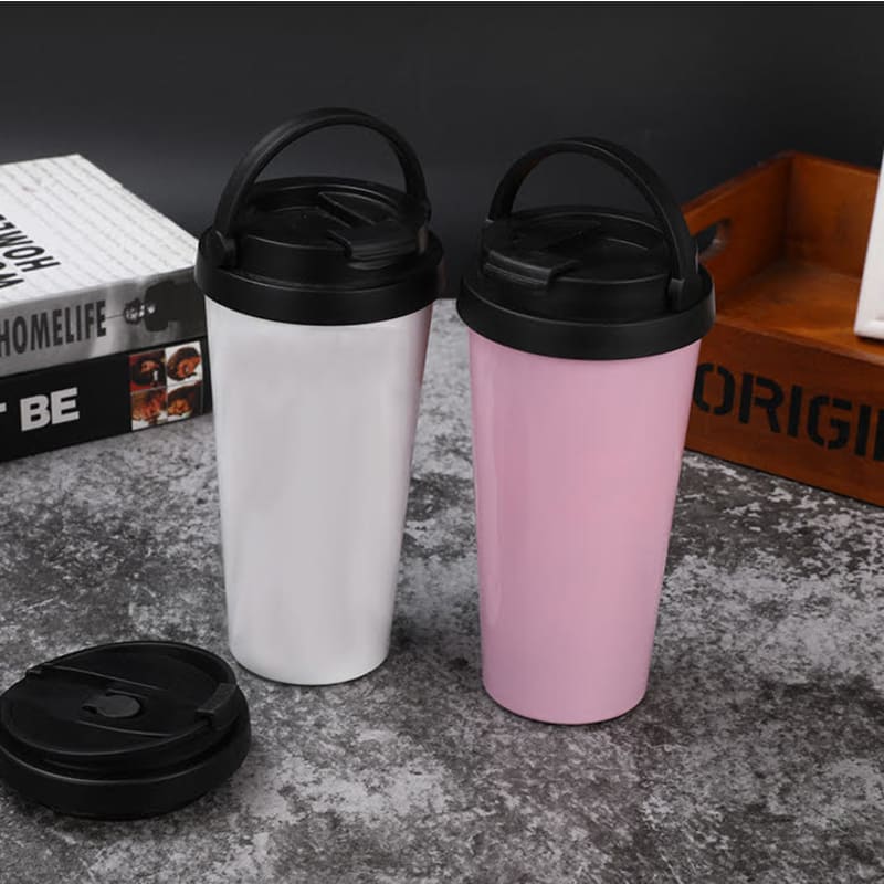 17 Oz. Custom Printed Travel Coffee Tumblers With Handle 19