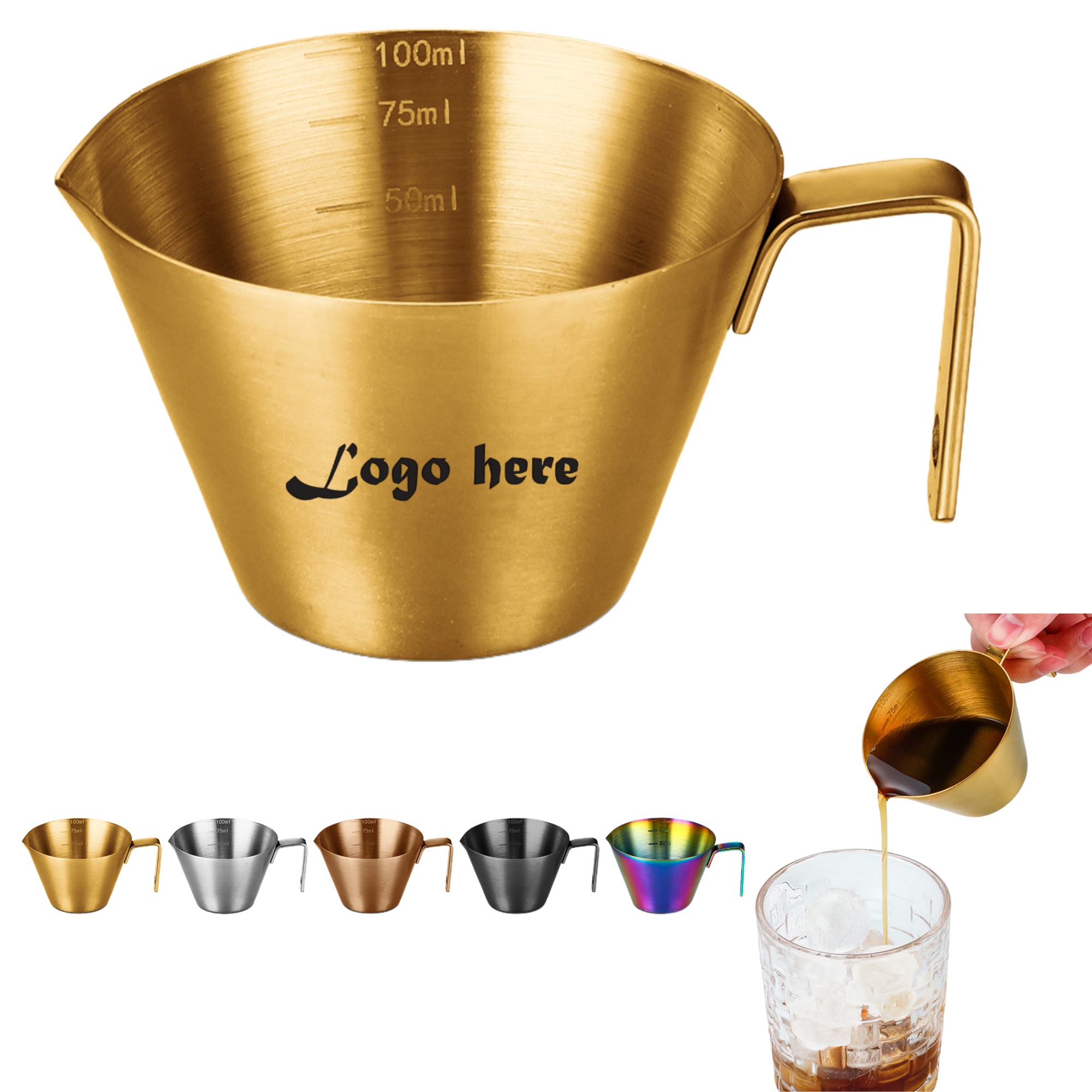 Stainless Steel 100 ml Coffee Measuring Cup with Scale 2