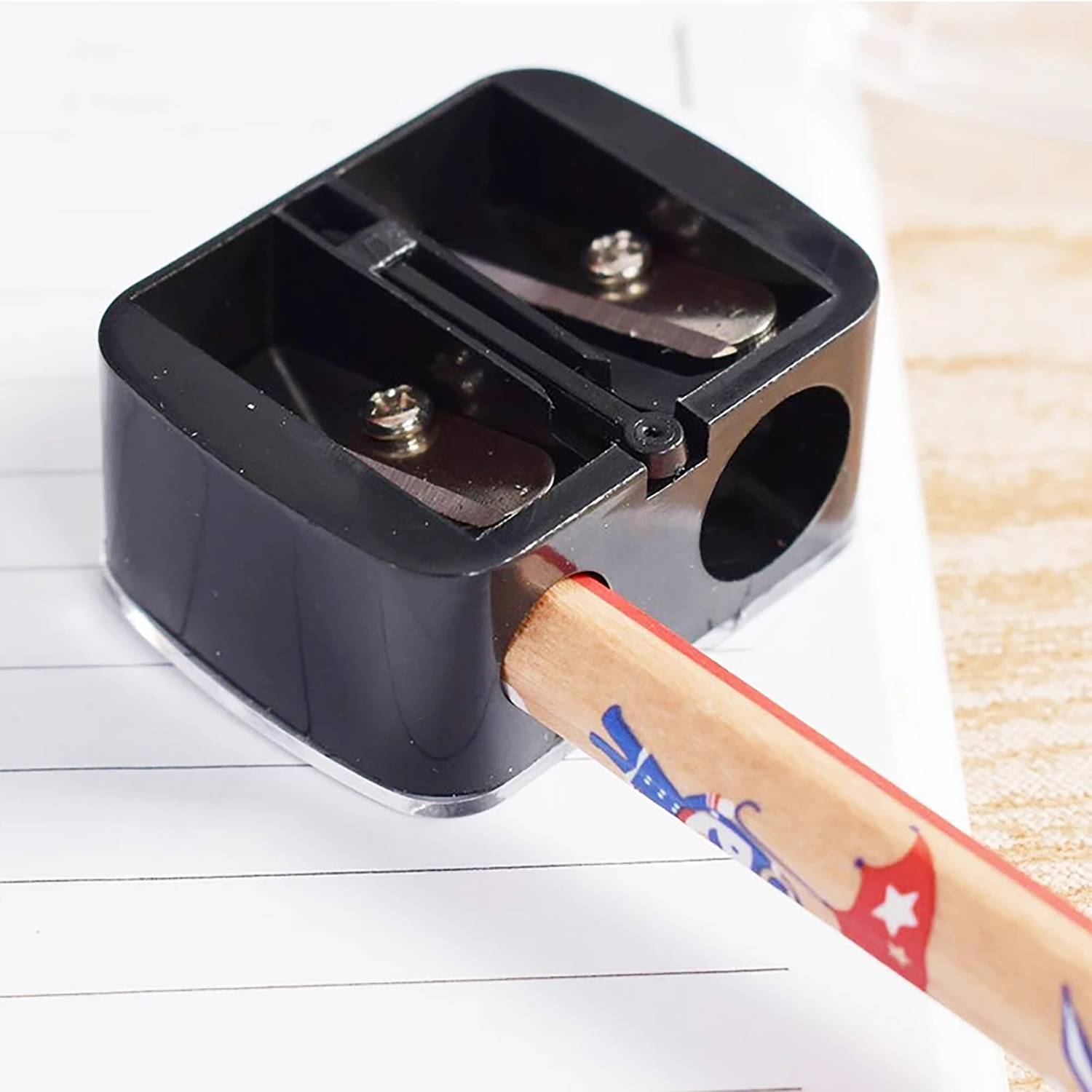 Plastic Dual Hole Pencil Sharpener 7