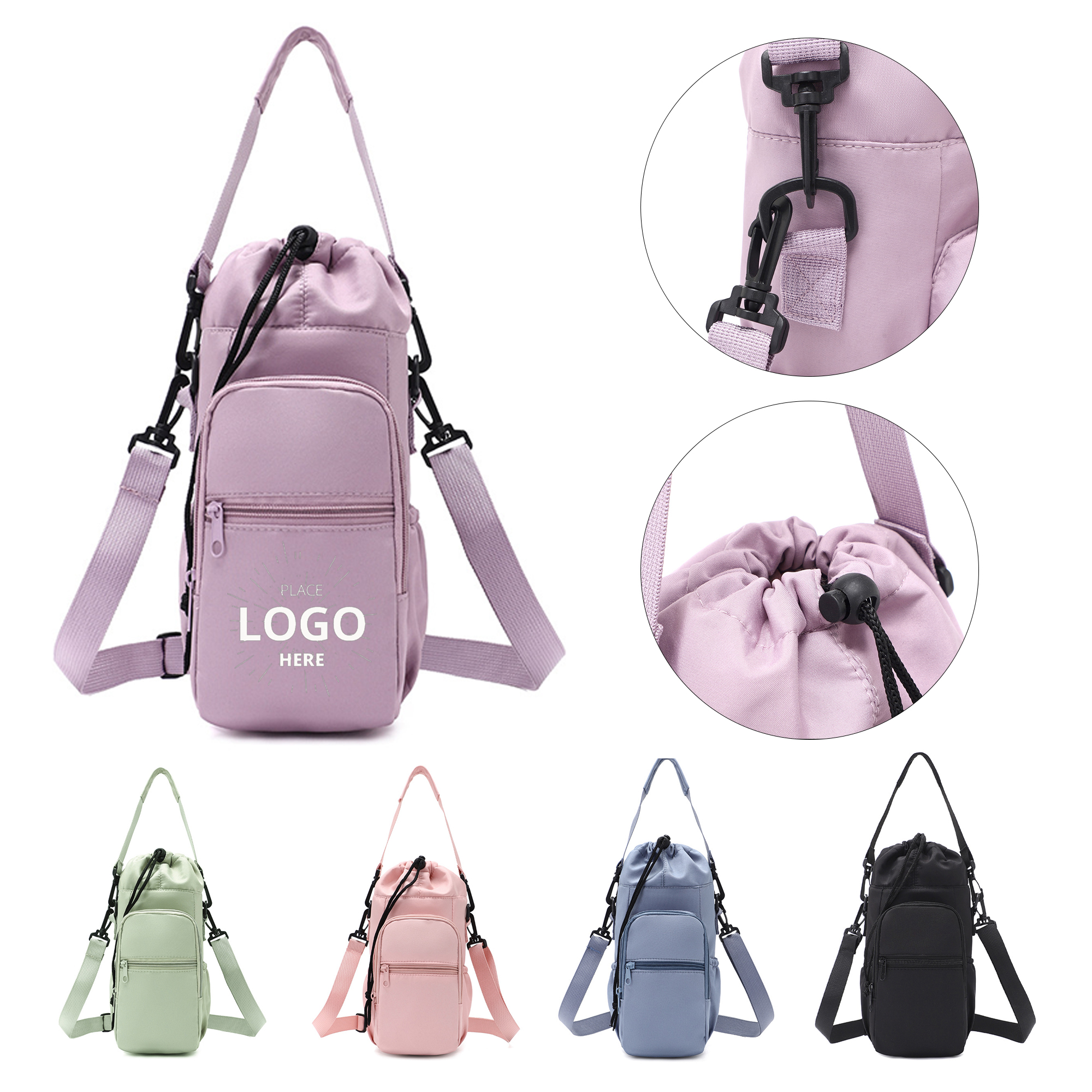 Water Bottle Bag With Adjustable Strap 2