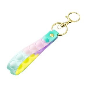 Interactive Silicone Key Ring Keychain With Push Pop 5