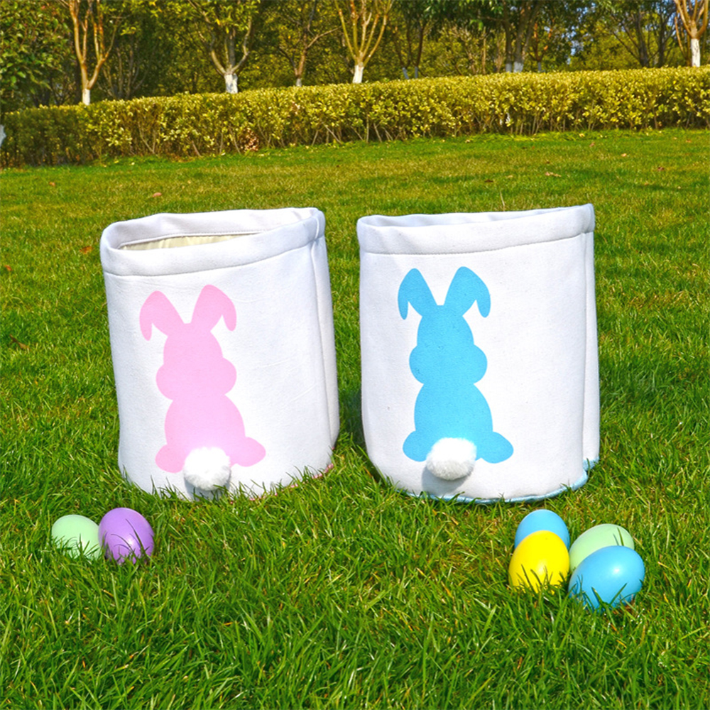 23x25CM Easter Rabbit Gift Bag Bucket Basket 8