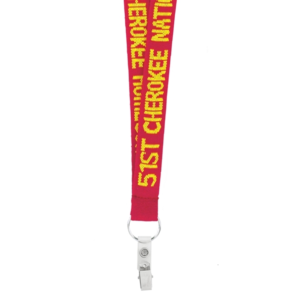 3/4" Woven Text Lanyard 1