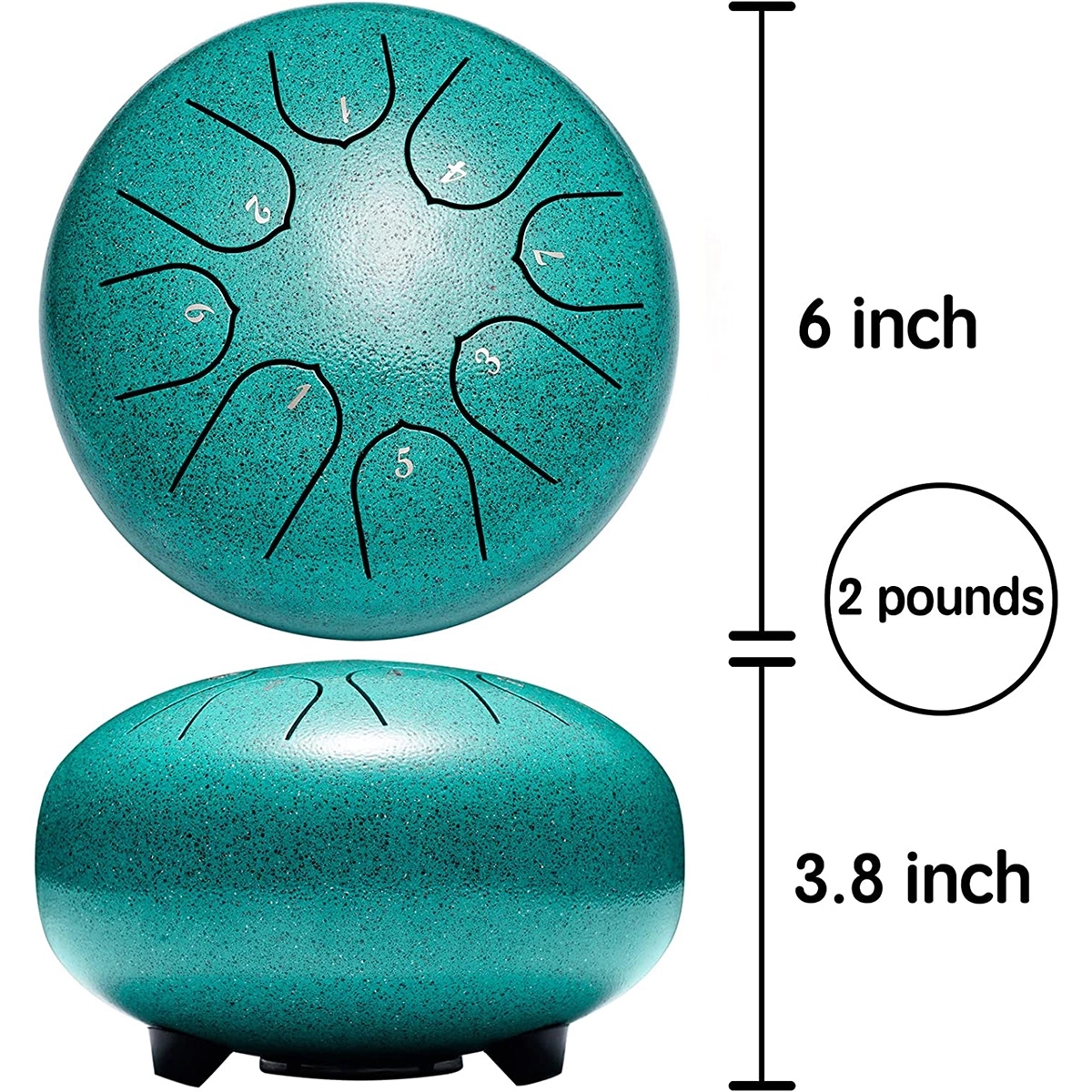 Alloy Steel Tongue Drum 8 Notes 6 Inches Handpan Drums 5