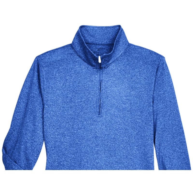 UltraClub Ladies' Cool & Dry Heathered Performance Quarter-Zip 10