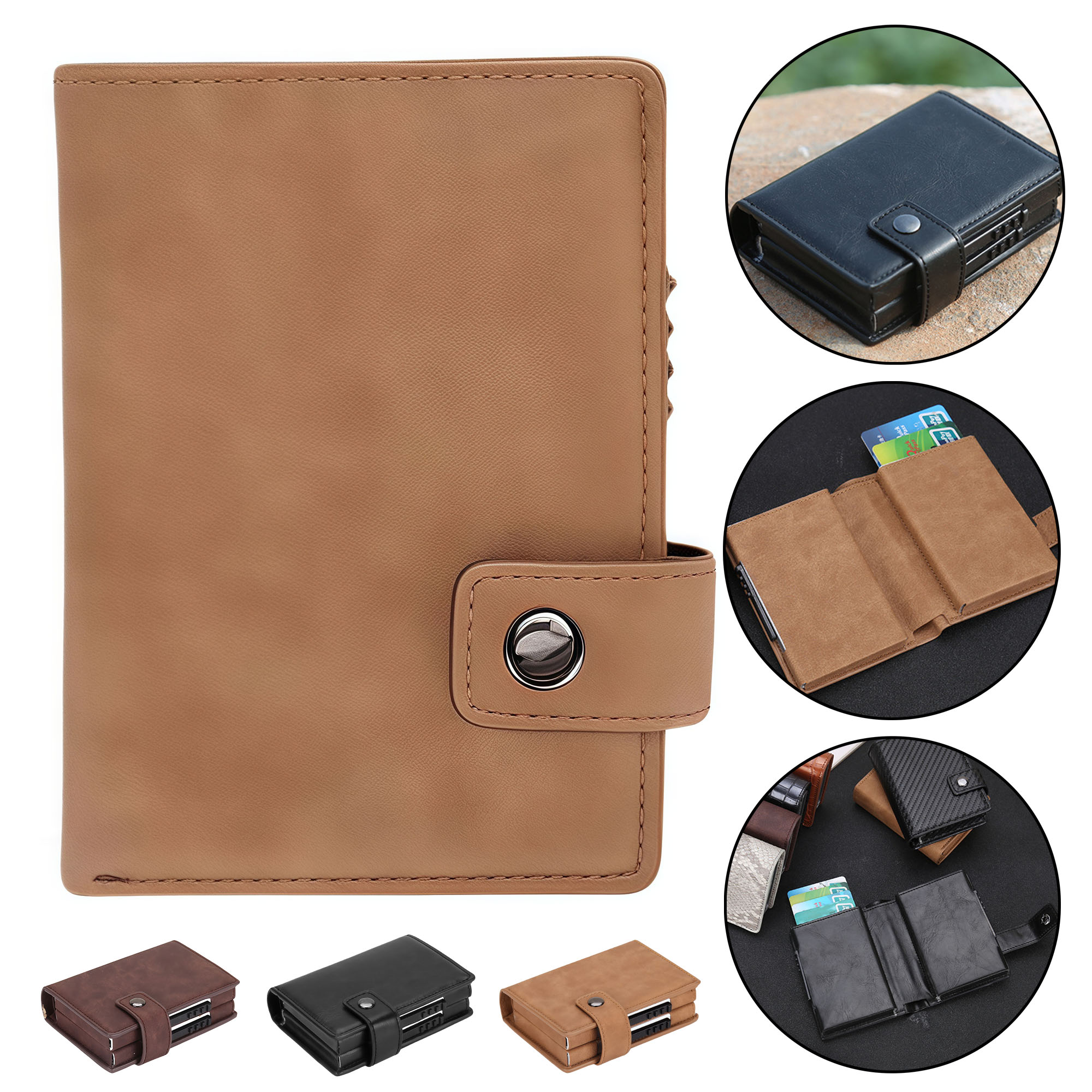 Dual Slot Aluminum Card Holder - RFID Blocking Credit Card Wallet 5