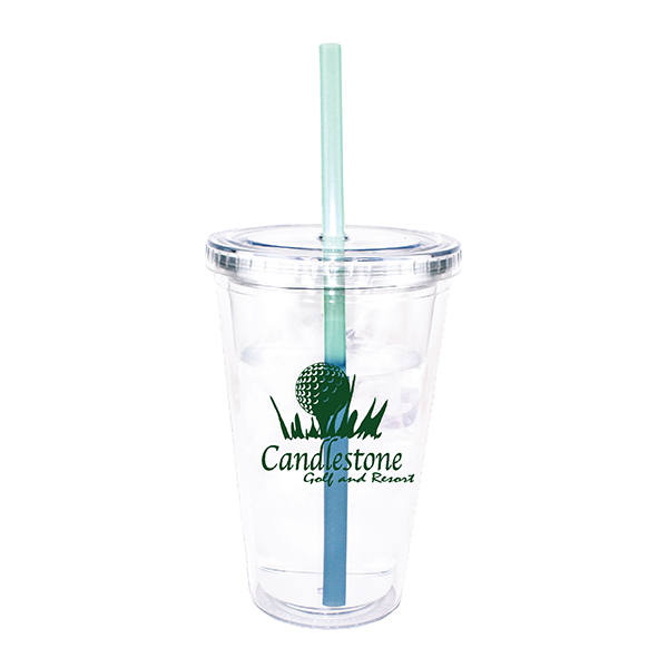 16 oz. Victory Acrylic Tumbler with Mood™ Straw 18