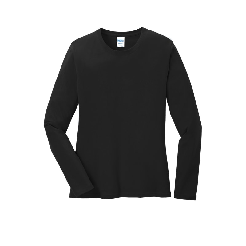 Port & Company Women's Long Sleeve Core Cotton Tee. 51