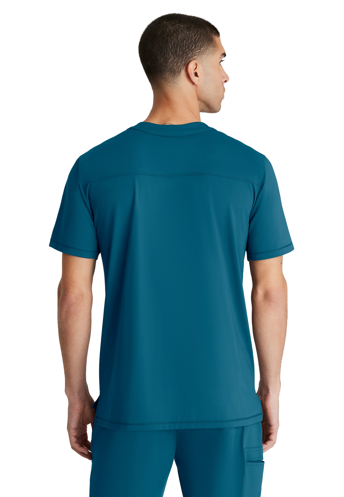 Skechers Slip-Ins - Men's One-Pocket Curved Neck Flex Scrub Top 11