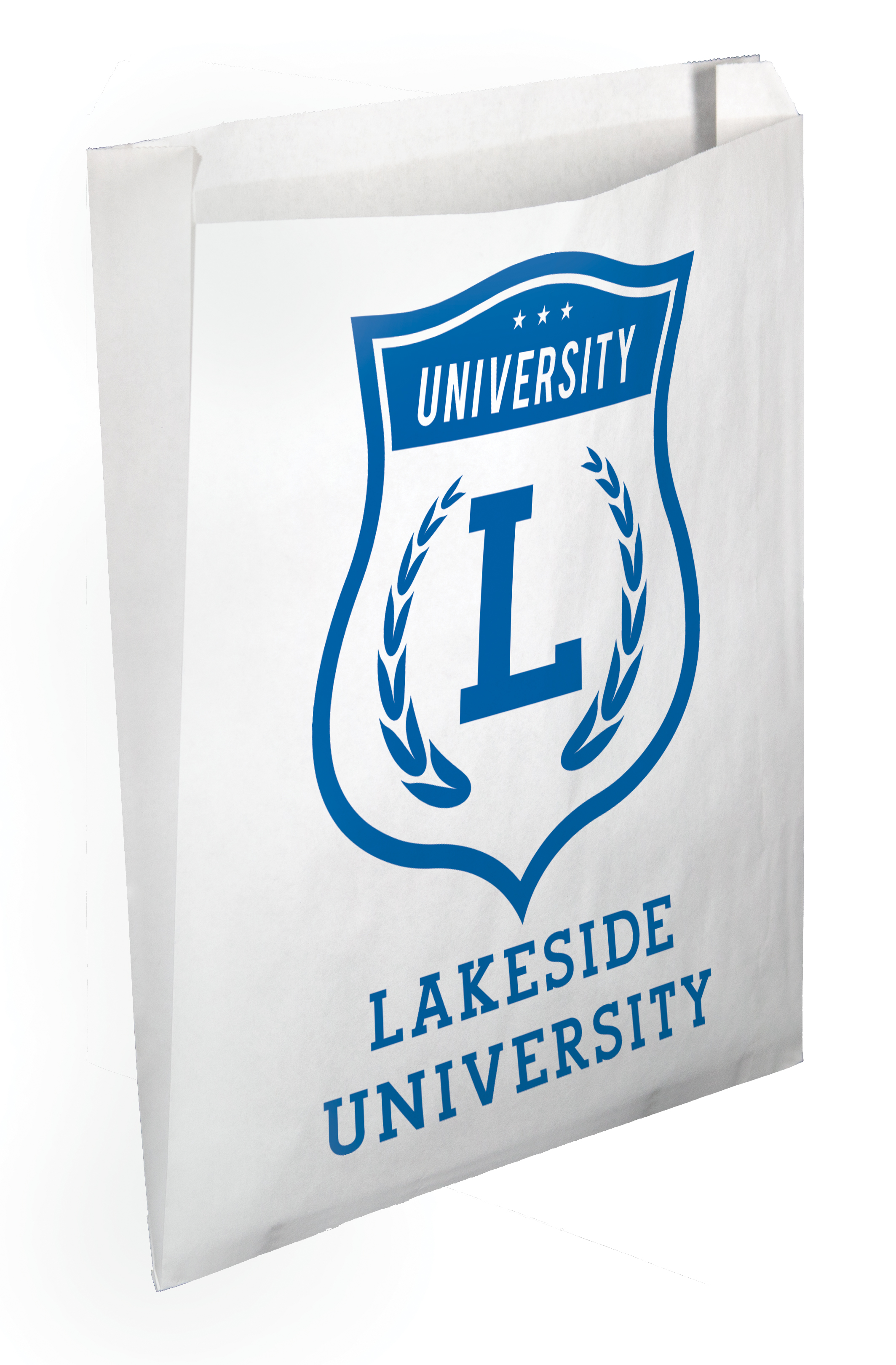 One Color 2-Sided Merchant Paper Bag (12" x 13.5" x 2.5")