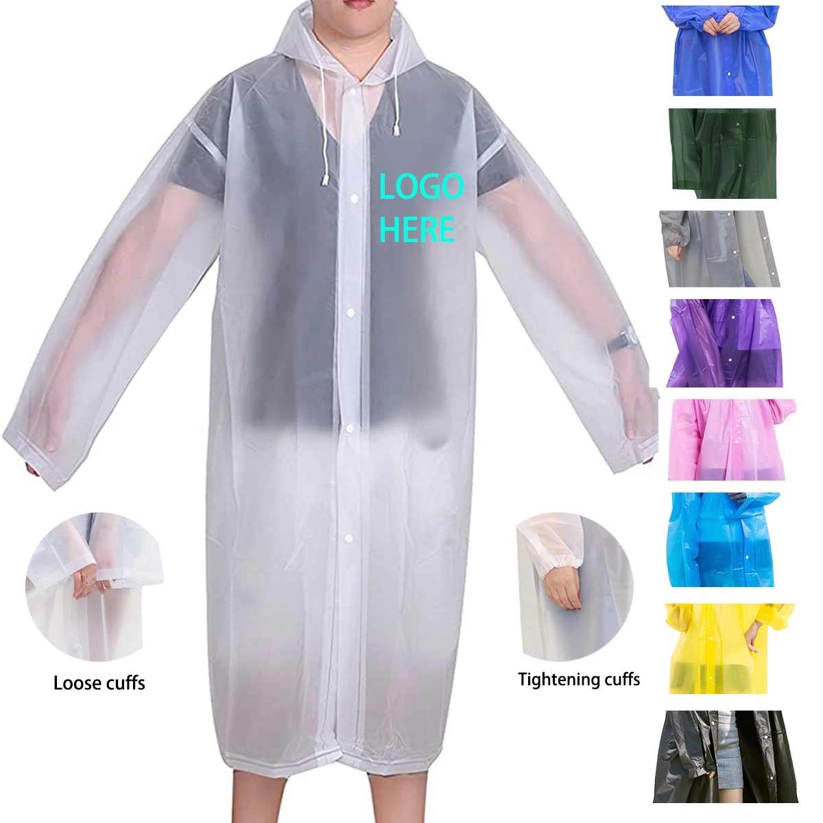 Eva Rain Poncho Reusable Raincoat 2