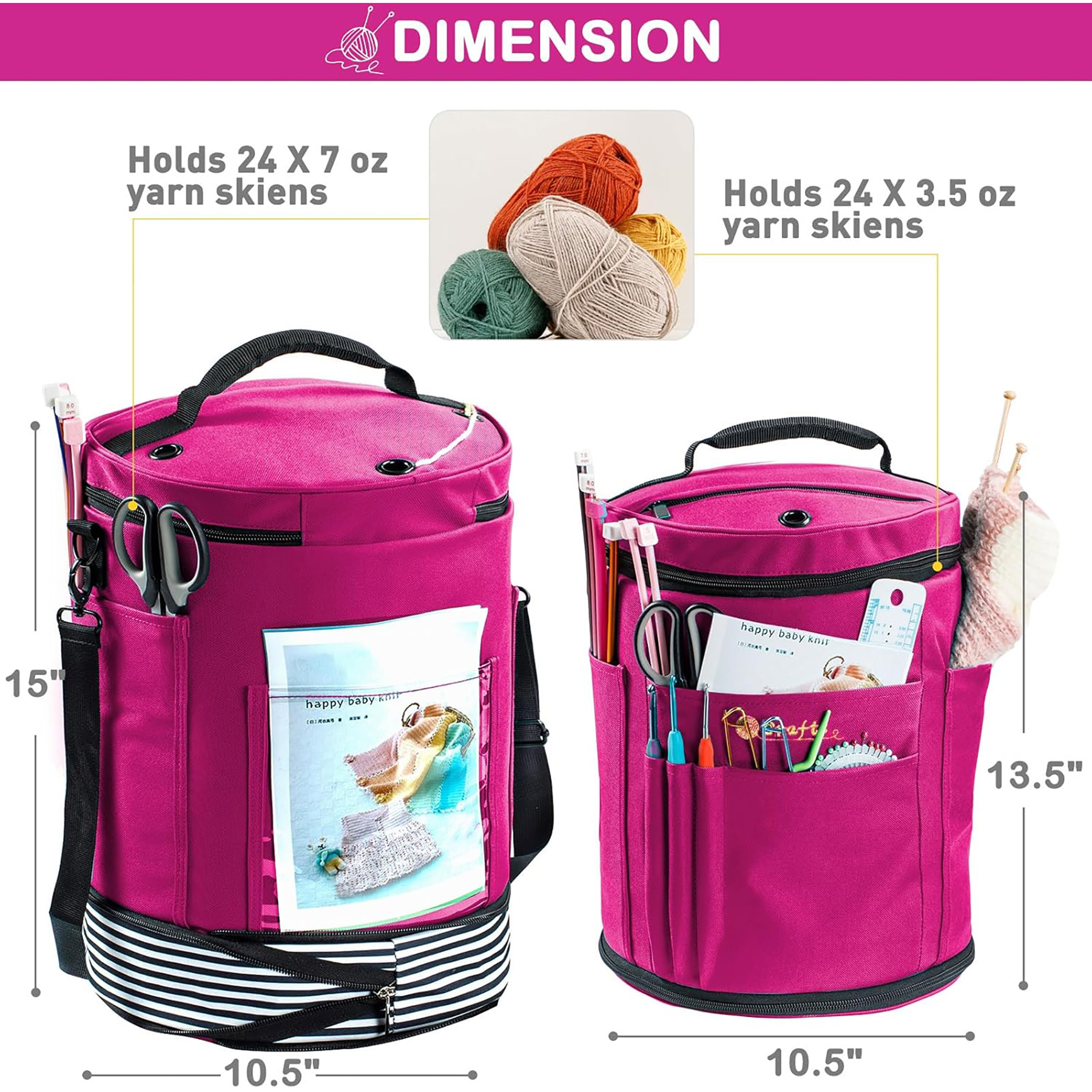 Expandable Crochet Yarn Storage Organizer 6