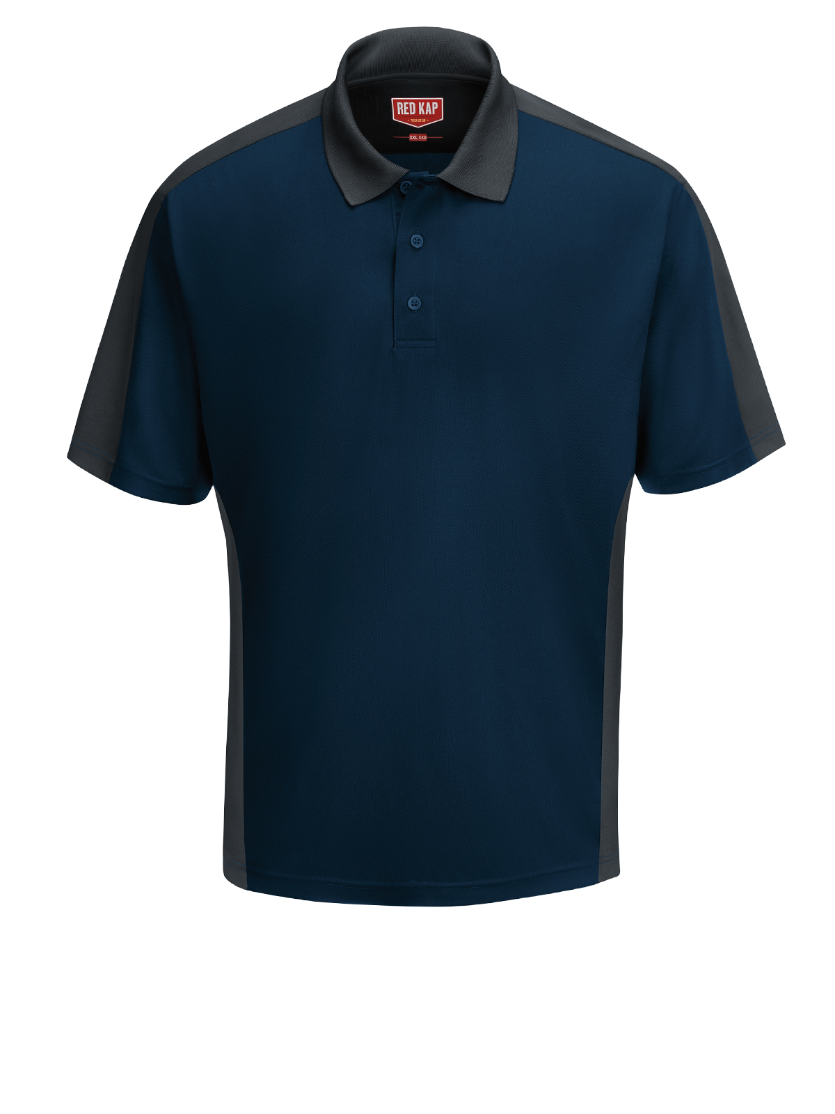Red Kap Shirts -  Men's Short Sleeve Performance Knit Two-Tone Polo