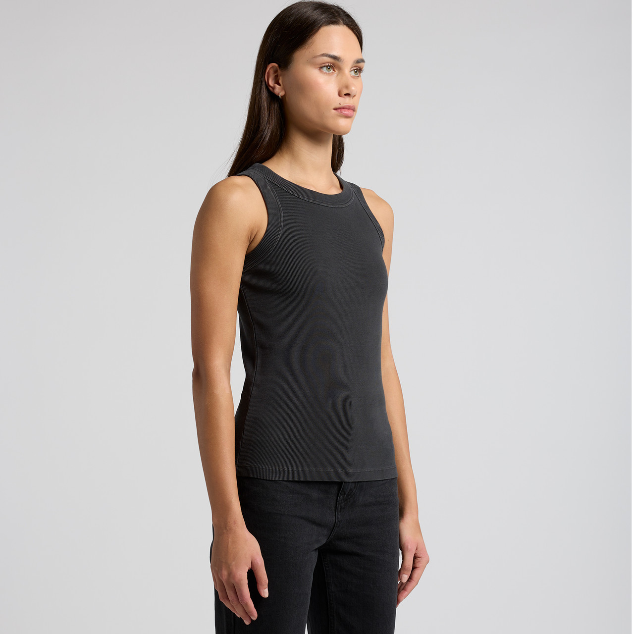 Wo's Faded Organic Rib Tank | 4034 4