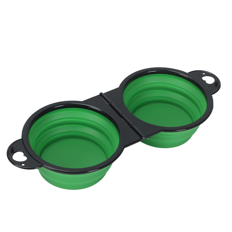 Collapsible Dog Dual Bowls 6