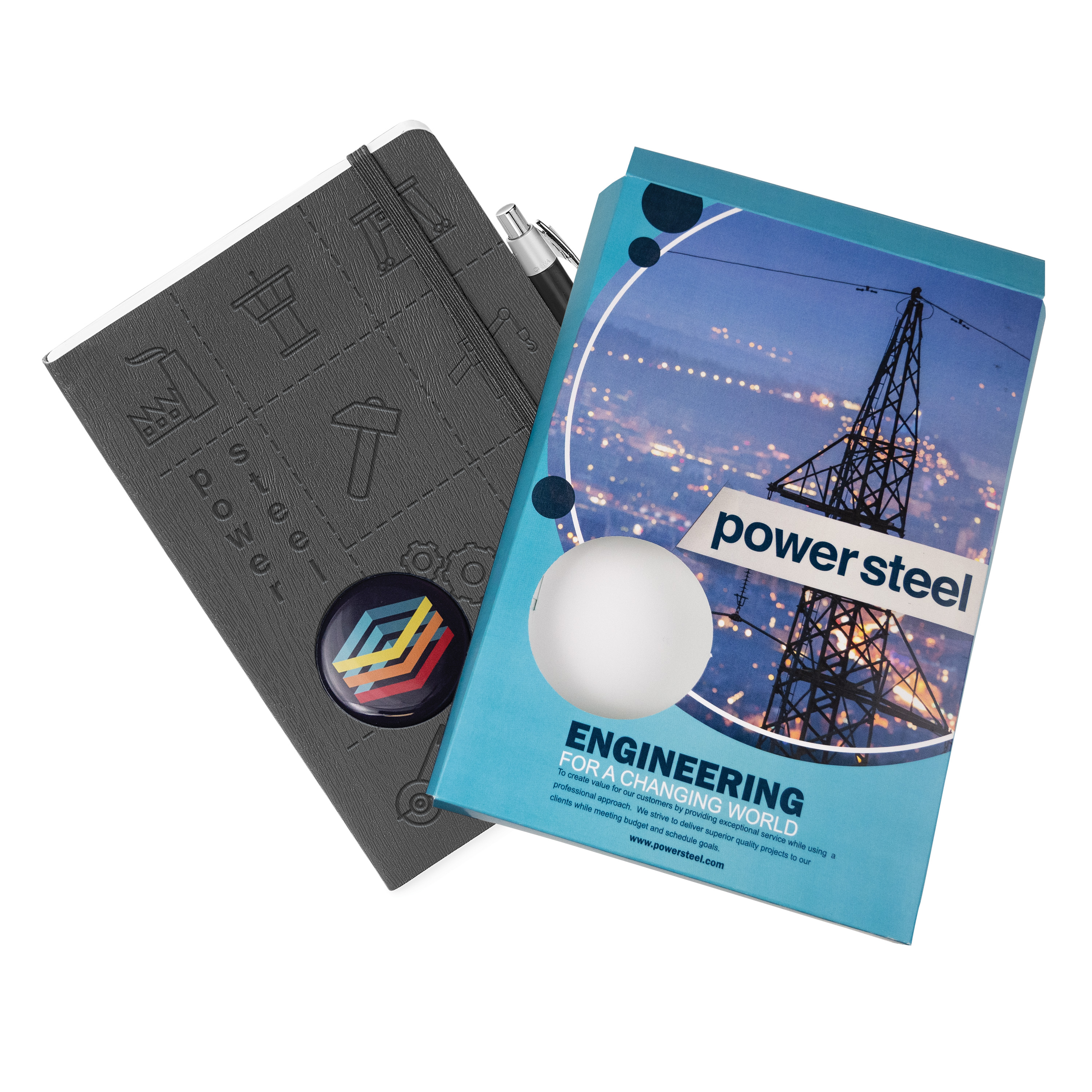 hard cover notebook & pen combo wrap