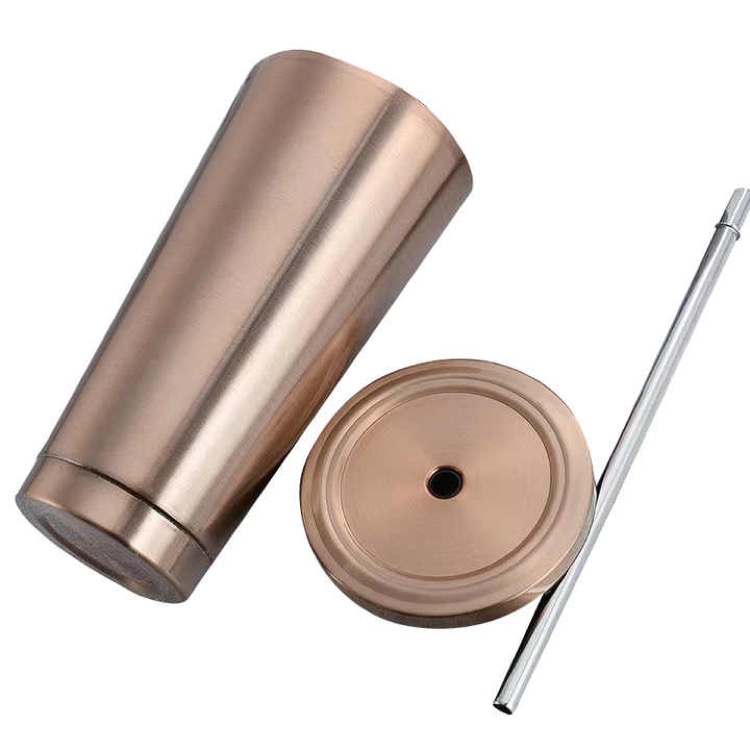 Stainless Steel Straw Thermos Cup 8