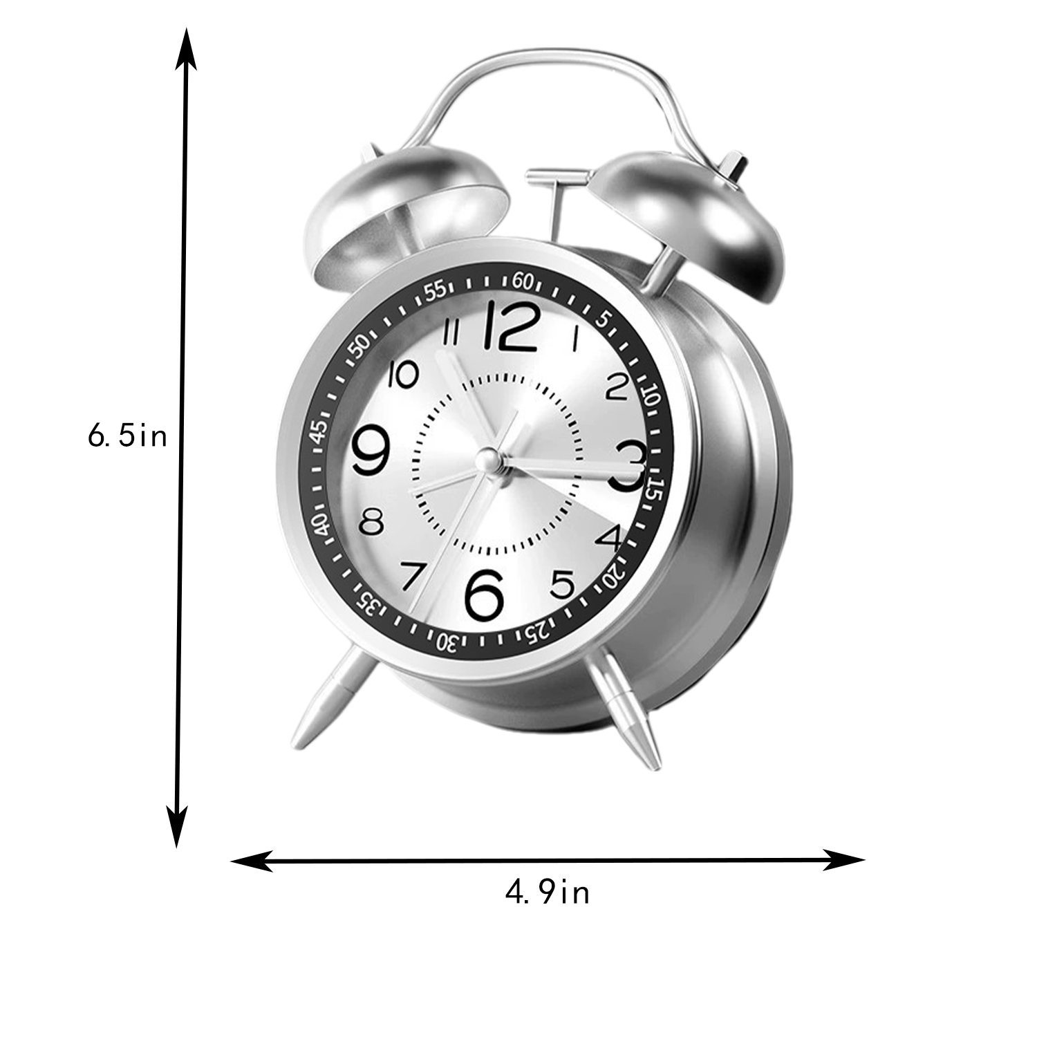 Metal Mechanical Bell Alarm Clock 6