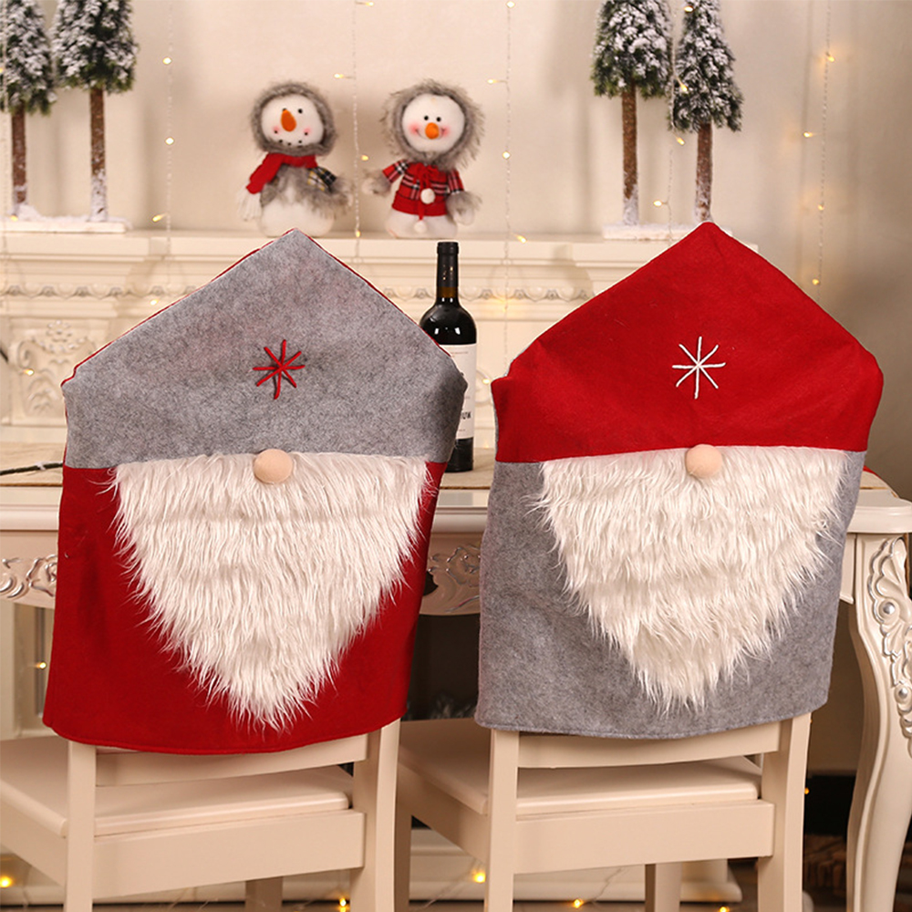 Christmas Santa Claus Hat Chair Cover 5