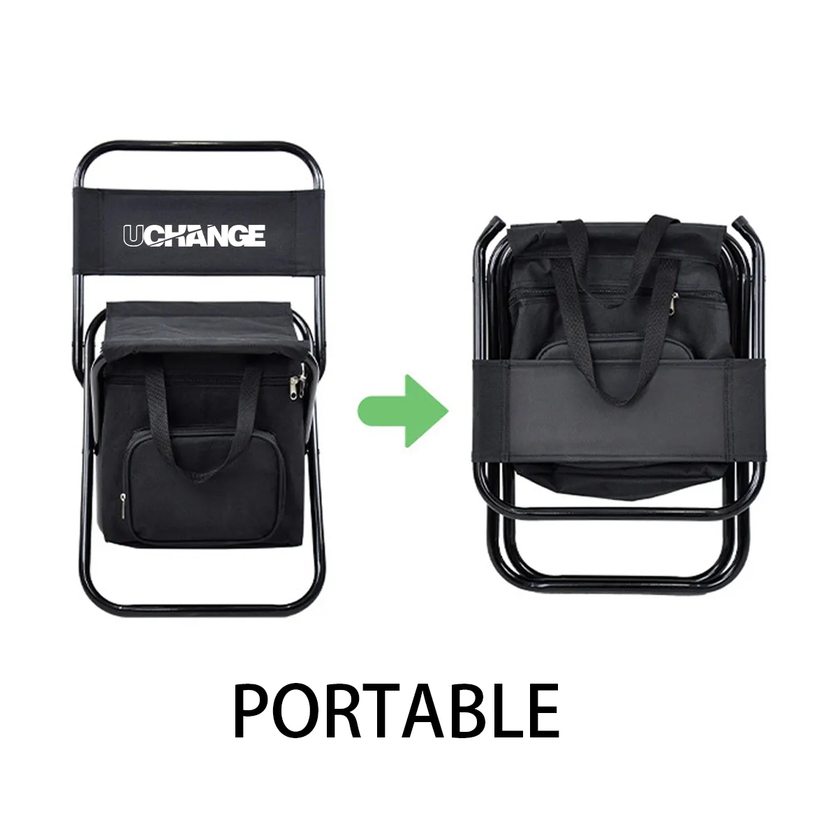 Portable Folding Cooler Chair With Insulated Bag 6