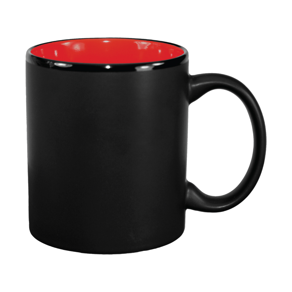 11 oz Red In / Matte Black Out Hilo C Handle Mug