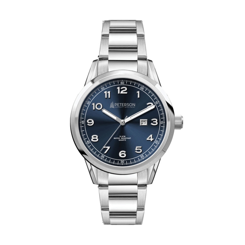 34MM SS, SILVER CASE,  3-HAND MVT, DTE