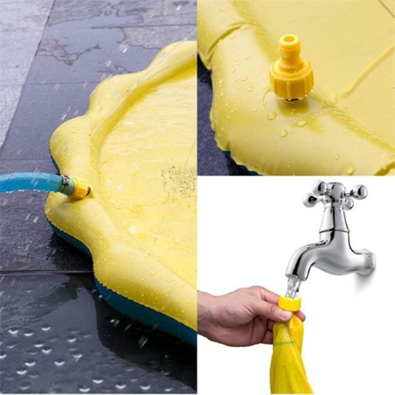 Inflatable outdoor sprinkler splash play mat 68" 9