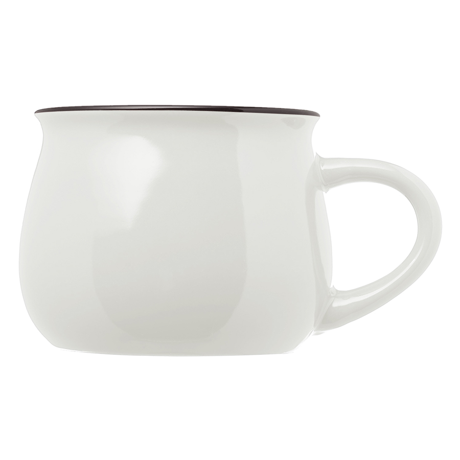 12 oz. Two-Tone Glossy Pottery Custom Coffee Mug 11