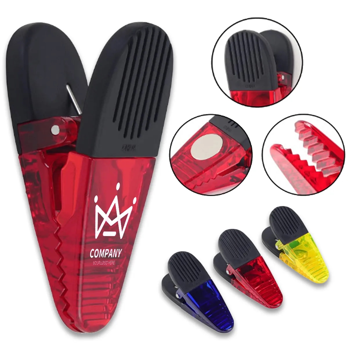 Multipurpose Plastic Refrigerator Magnet Snacks Bag Clips 1