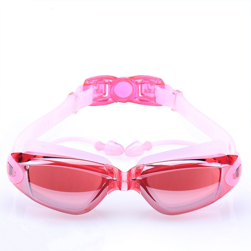 Adult HD Swimming Goggles with Nose Clip Earplugs 1