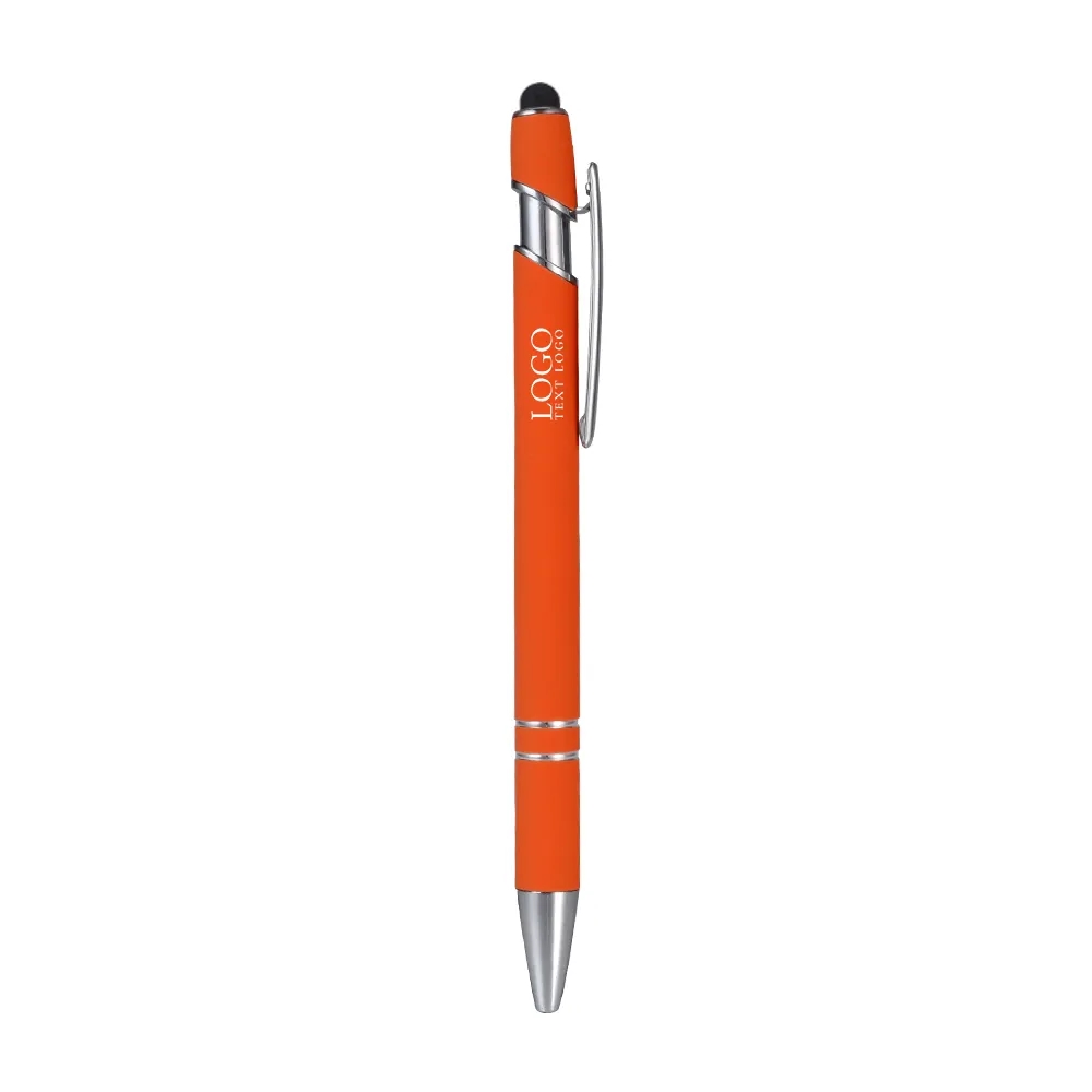 Custom Rubber Coated Stylus Ballpoint Pen 13