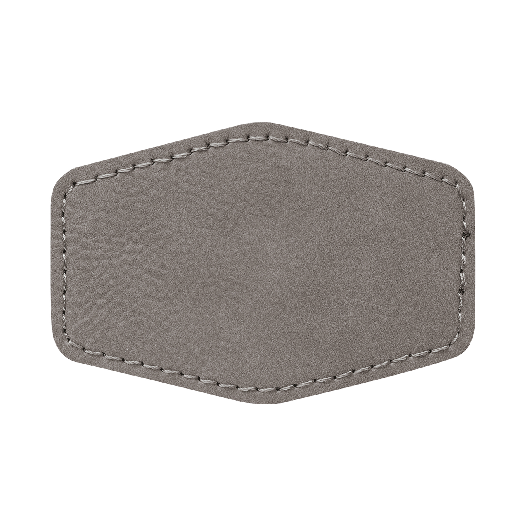 3" x 2" Leatherette Hexagon Patch with Adhesive 9