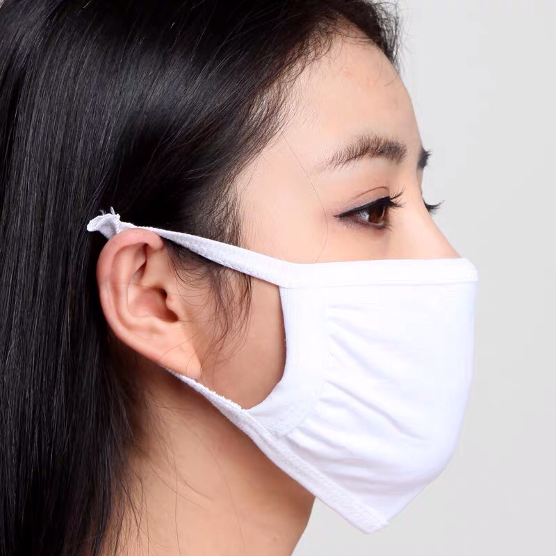 White Reusable Custom Face Mask 4