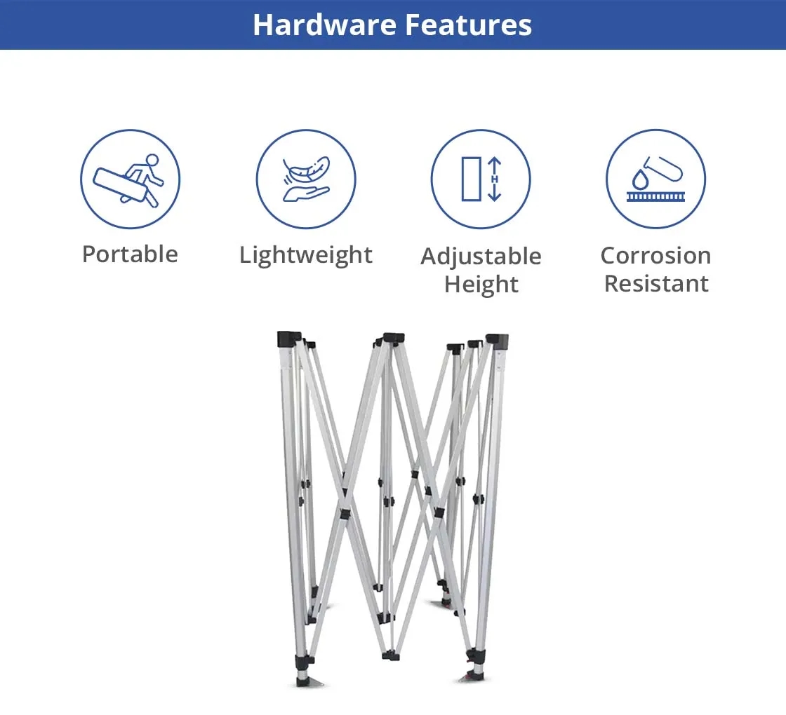 10 ft Aluminum Canopy Tent topper + hardware 4