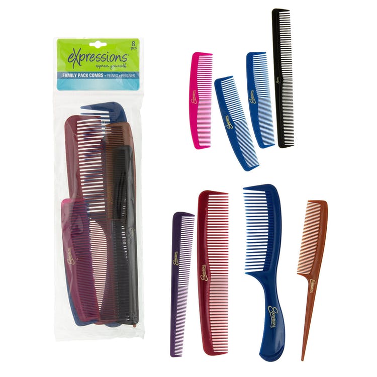 Family Pack of Combs - 8 Pack Assorted 1